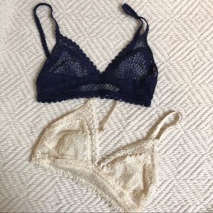 LOT OF 2 Urban Outfitters Lace bralettes (S)